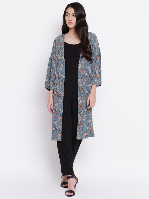 

ONLY Blue Printed Open Front Shrug