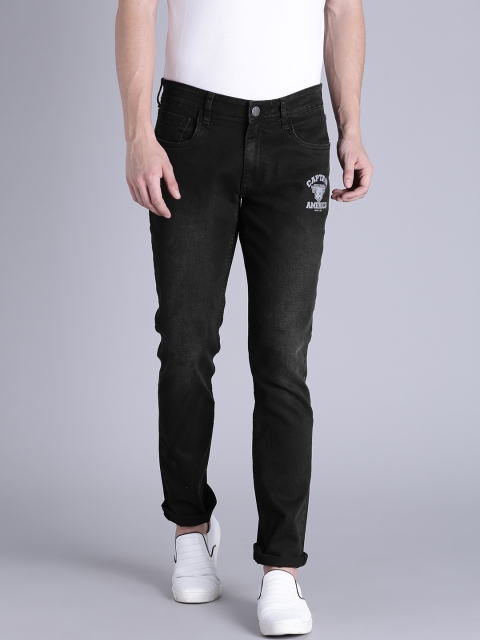 

Kook N Keech Marvel Men Black Slim Fit Mid-Rise Clean Look Stretchable Jeans