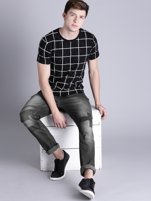 

Kook N Keech Men Black Slim Fit Mid-Rise Clean Look Stretchable Jeans