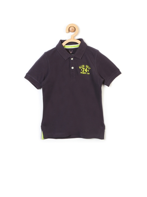 

Allen Solly Junior Boys Navy Blue Solid Polo Collar T-shirt