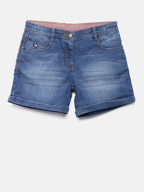 

U.S. Polo Assn. Kids Girls Blue Washed Denim Shorts