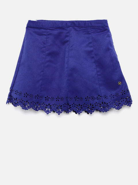 

U.S. Polo Assn. Kids Girls Blue A-line Pure Cotton Skirt