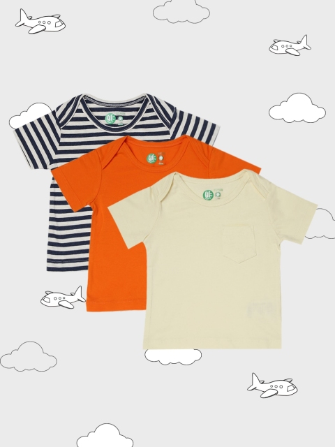 

YK Organic Infant Boys Pack of 3 Sustainable T-shirts, Orange