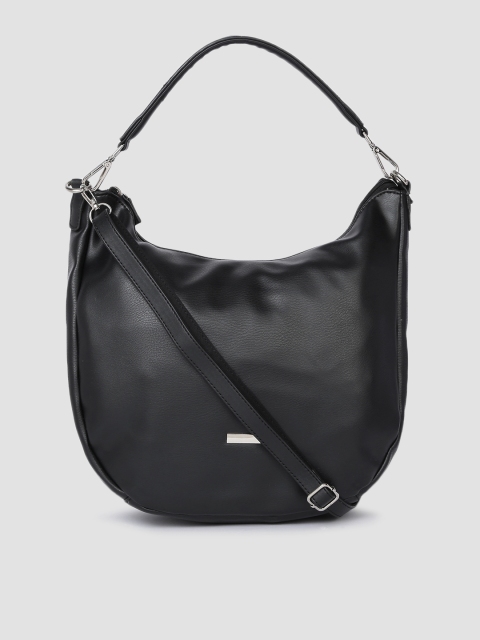 

DressBerry Women Black Solid Hobo Bag