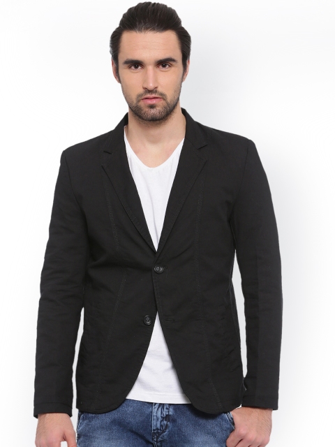 

SHOWOFF Black Slim Fit Single-Breasted Casual Blazer