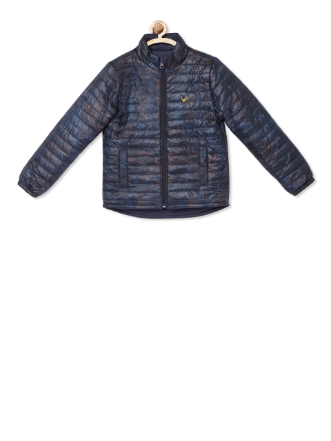 

Allen Solly Junior Boys Blue Printed Bomber Jacket
