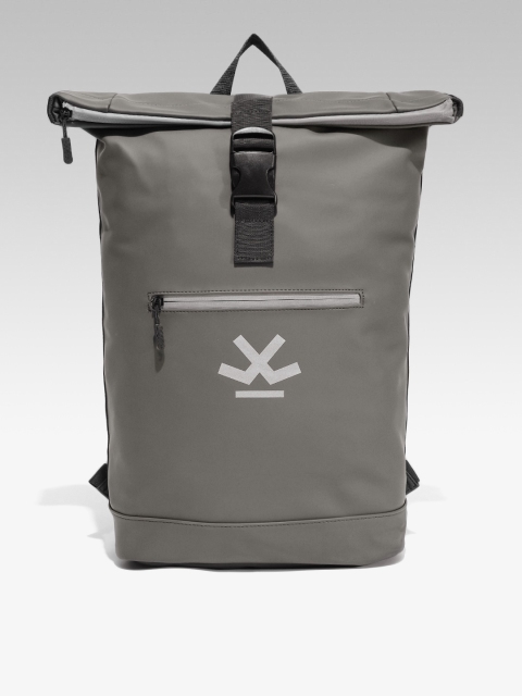 

WROGN Unisex Grey Brand Logo Backpack