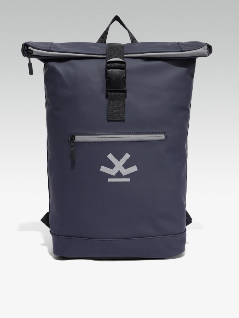 

WROGN Unisex Blue Brand Logo Backpack