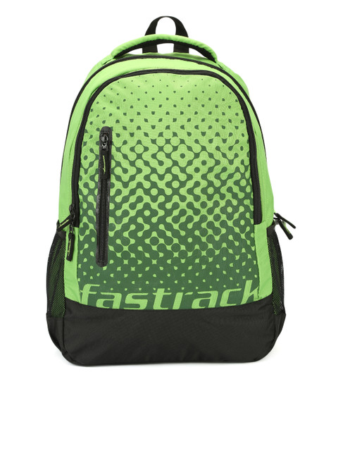 

Fastrack Men Green & Black Printed Laptop Backpack