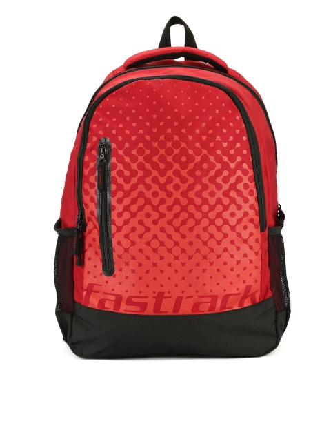 

Fastrack Men Red & Black Printed Laptop Backpack