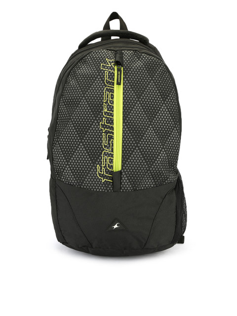 

Fastrack Men Black & Grey Geometric Laptop Backpack