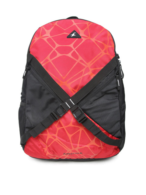 

Fastrack Men Red & Black Graphic Print Laptop Backpack