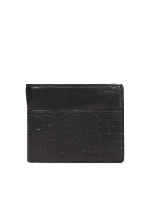 

Fastrack Men Black Textured Two Fold Wallet