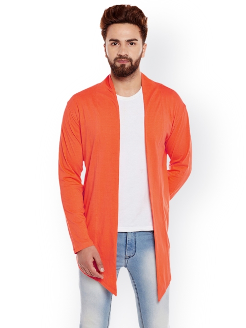 

CHILL WINSTON Orange Solid Open Front Shrug