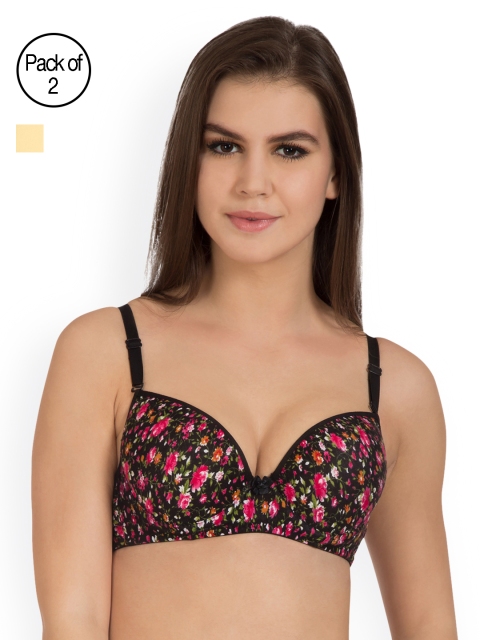 

Tweens Pack of 2 Medium-Coverage T-shirt Bras TW1615, Black
