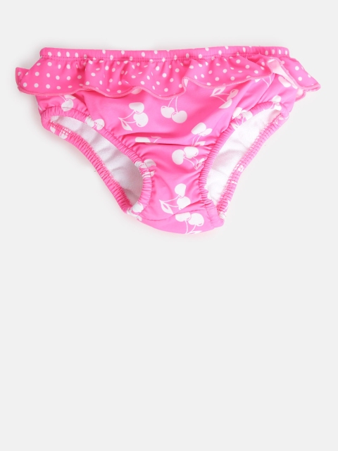 

mothercare Girls Pink & White Printed Swim Briefs HB505