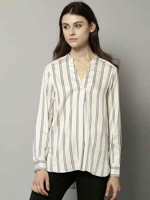 

Marks & Spencer Women Off-White Striped Top