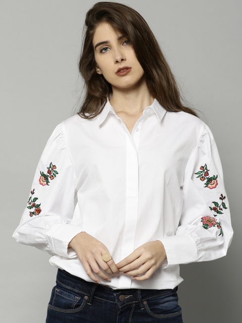 

Marks & Spencer Women White Regular Fit Solid Casual Shirt