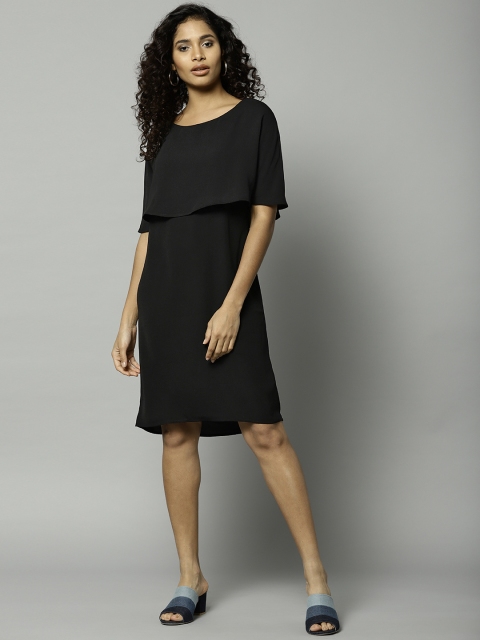

Marks & Spencer Women Black Solid A-Line Dress