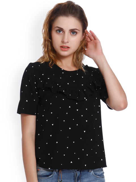 

Only Women Black Printed Top