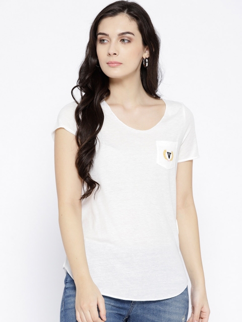 

Vero Moda Women White Solid Top