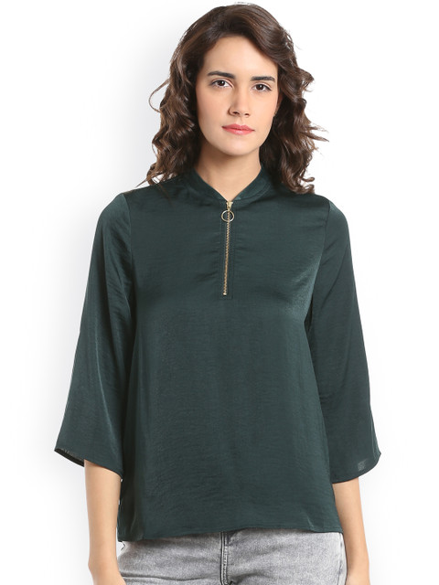 

Vero Moda Women Teal Green Solid Top