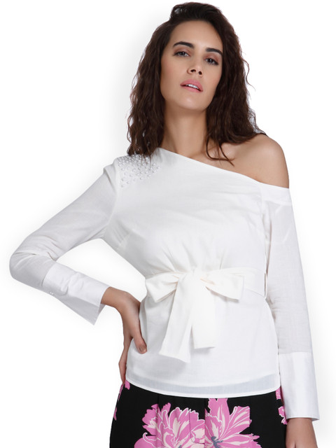

Vero Moda Women White Solid Top