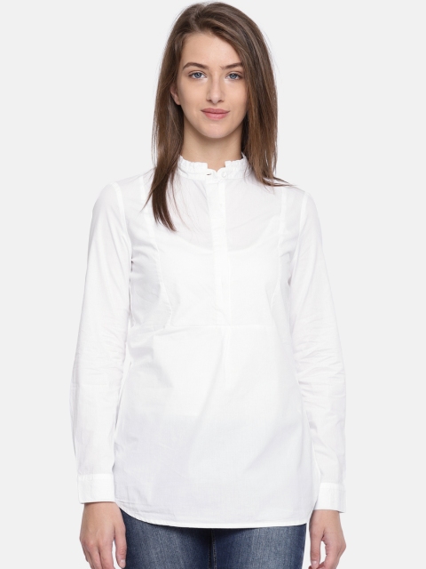 

Vero Moda Women White Solid Shirt Style Top