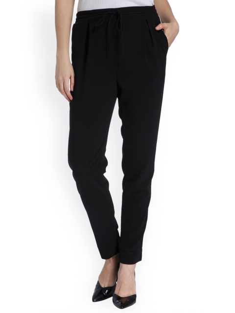 

Vero Moda Women Black Loose Fit Solid Regular Trousers
