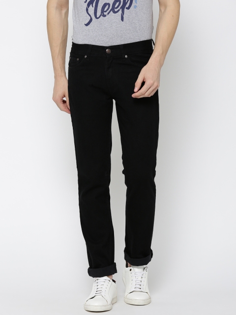 

American Crew Men Black Straight Fit Mid-Rise Clean Look Jeans