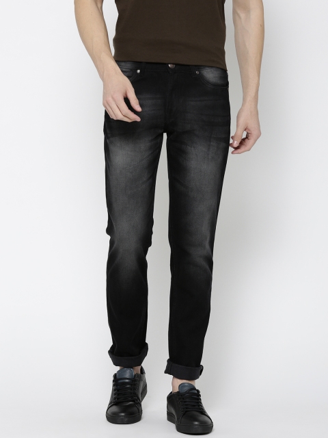 

American Crew Men Black Straight Fit Mid-Rise Clean Look Jeans