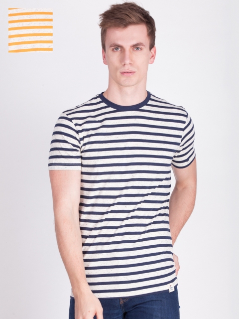 

Force NXT Men Striped pack of 2 Round Neck T-shirt, Navy blue