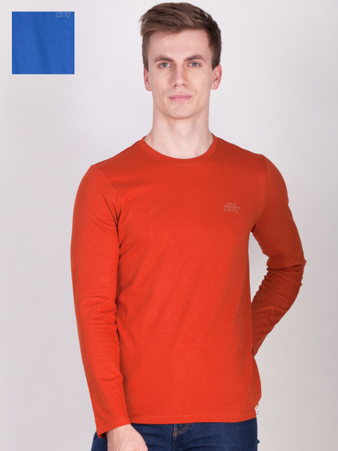 

Force NXT Men Solid pack of 2 Round Neck T-shirt, Navy blue