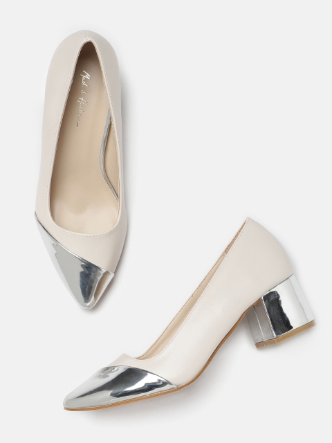 

Mast & Harbour Women Beige Solid Pumps