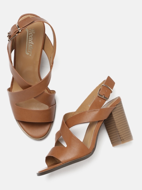 

Roadster Women Tan Solid Sandals