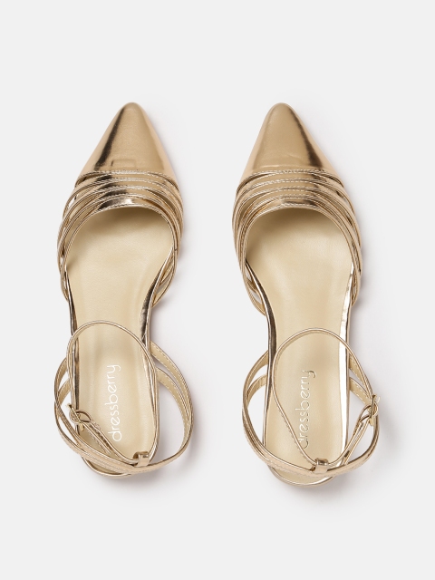 

DressBerry Women Rose Gold-Toned Solid Flats