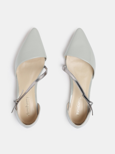 

DressBerry Women Grey Solid Synthetic Ballerinas, Beige