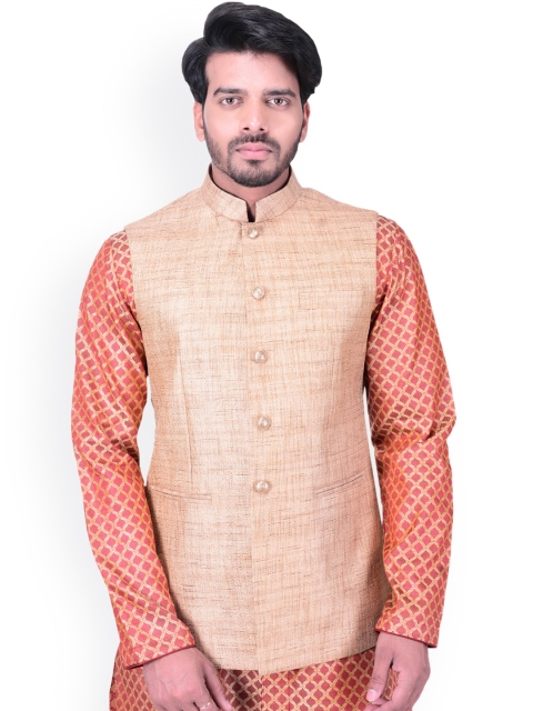 

Manyavar Beige Nehru Jacket
