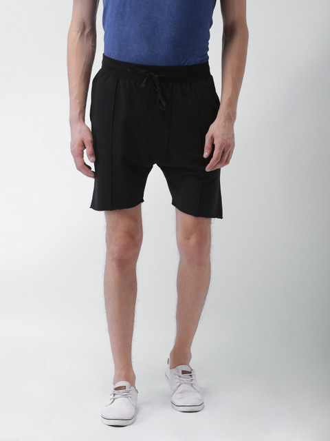 

Blue Saint Men Black Solid Slim Fit Regular Shorts