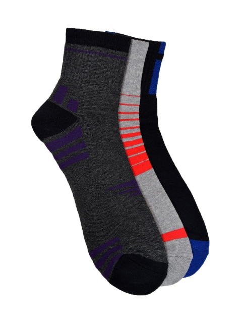 

MARC Men Set Of 3 Ankle-Length Socks, Black