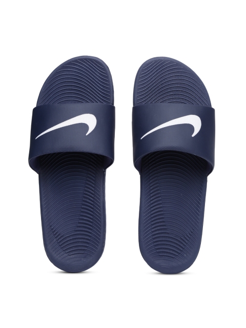

Nike Men Navy Blue KAWA SLIDE Solid Slip-On Flip-Flops