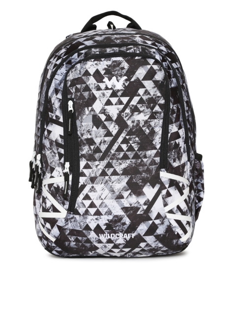 

Wildcraft 5 Geo Camo Unisex Black & White Graphic Backpack