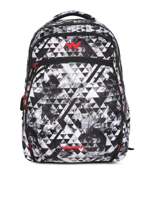 

Wildcraft 8 Geo Camo Unisex Black & White Graphic Backpack