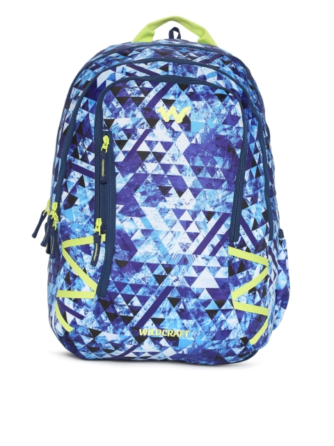 

Wildcraft 5 Geo Camo Unisex Blue Graphic Backpack