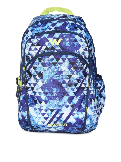 

Wildcraft 2 Geo Camo Unisex Blue Graphic Backpack