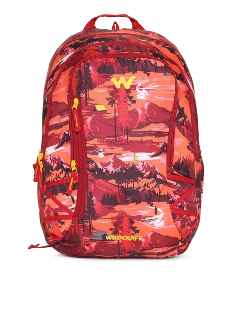 

Wildcraft 5 Outdoor Unisex Coral Red Graphic Backpack