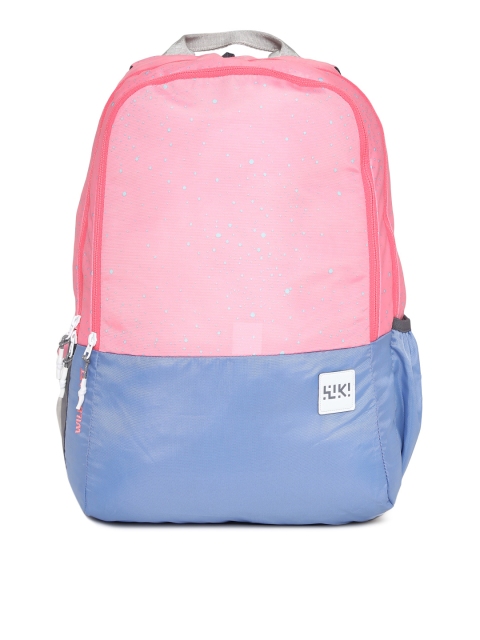 

Wildcraft Wiki 1 Spray Unisex Pink & Blue Colourblocked Backpack