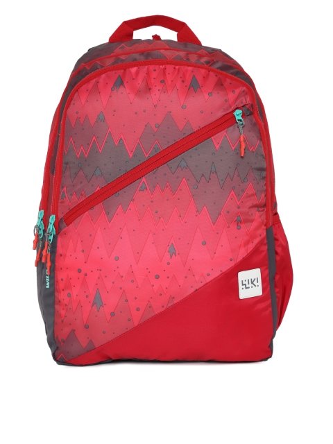 

Wildcraft Wiki 3 Ombre Unisex Red Graphic Backpack