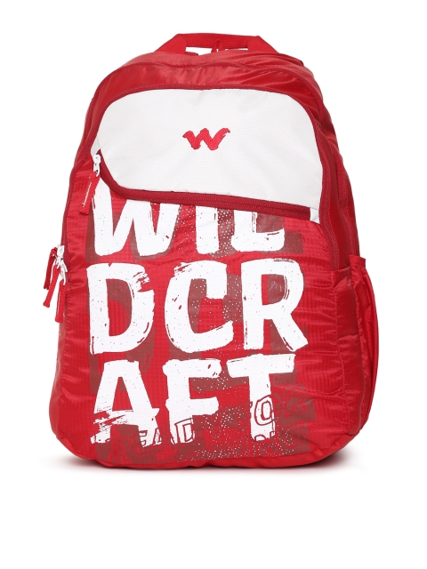 

Wildcraft 3 Wild Unisex Red & White Graphic Backpack