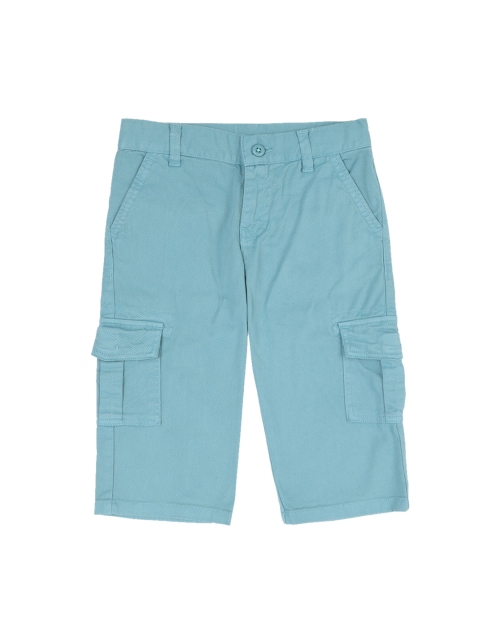 

Tickles Boys Blue Solid Slim Fit Chino Shorts